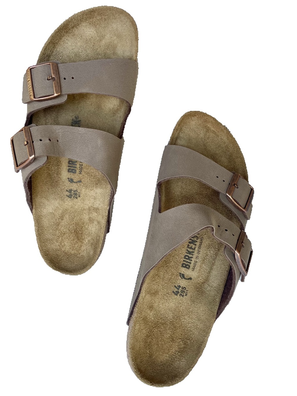 Birkenstock Arizona Sandal Mocha Two-Strap Iconic Light Brown EU 44 M11 Reg NWOT - Picture 14 of 14